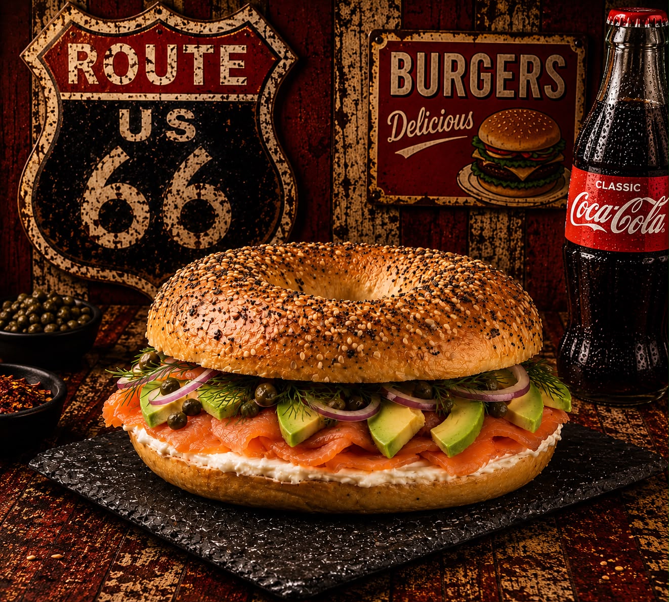 Bagels — menu 66 Burger à Bôle