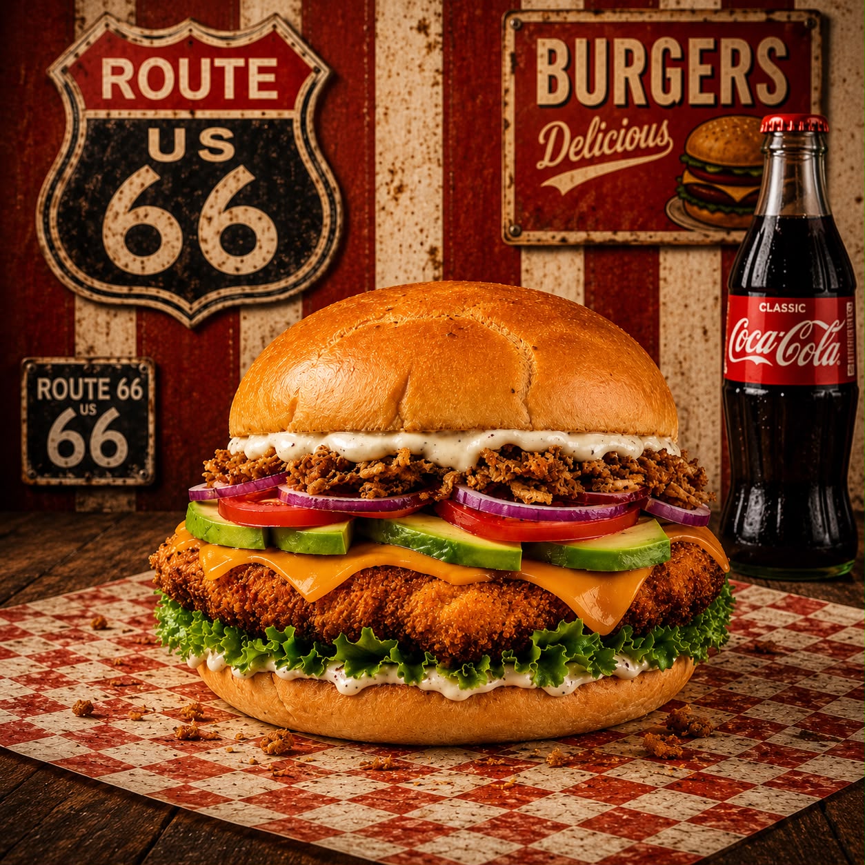 Végie Burgers — menu 66 Burger à Bôle
